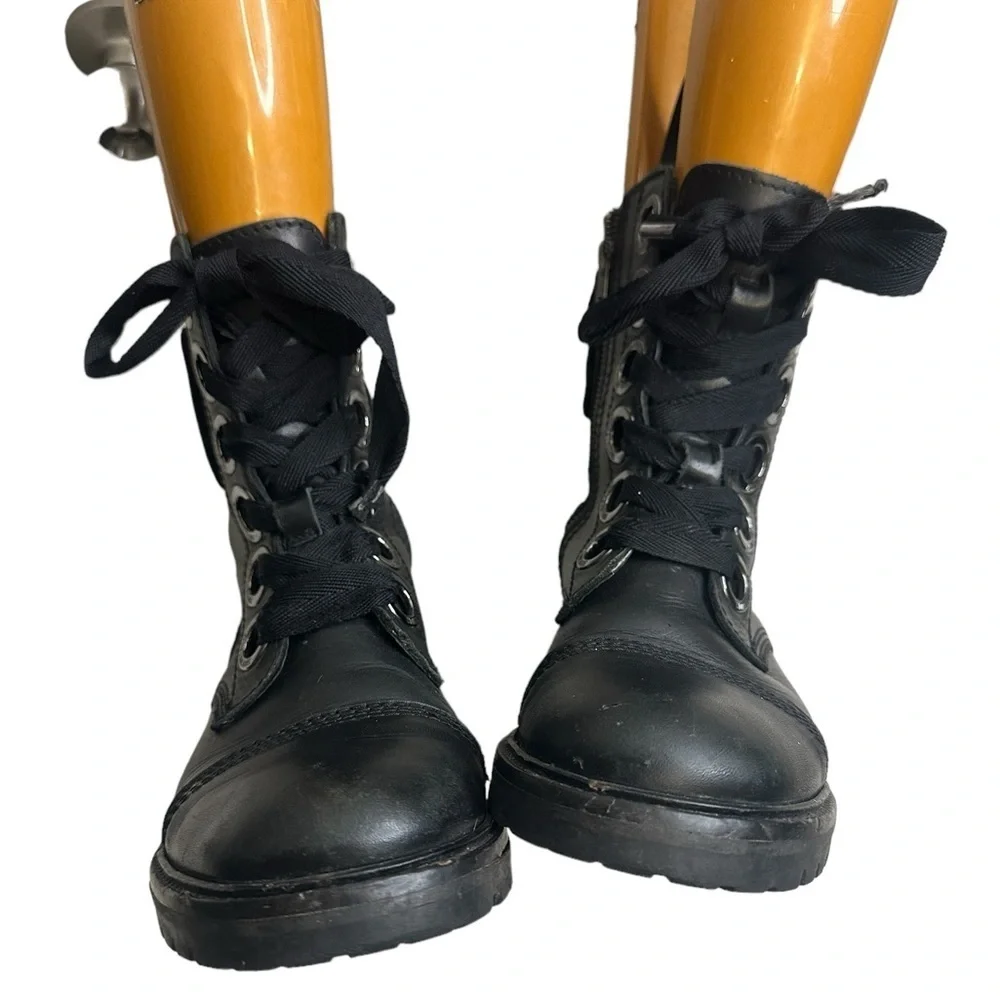 Zadig & Voltaire Joe Black Ankle Zip Combat Military Gothic Punk Boots Fit